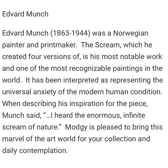 MODGY Expandable Vase (Edvard Munch The Scream) - Picture 3 of 3